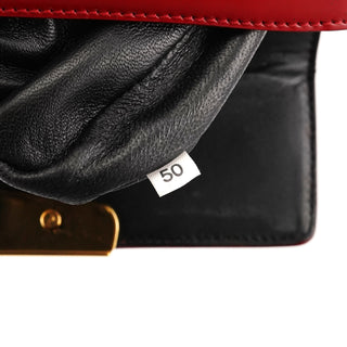 BN1670 Red Spazzolato Leather Bow Mini Bag
