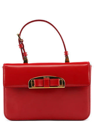 BN1670 Red Spazzolato Leather Bow Mini Bag