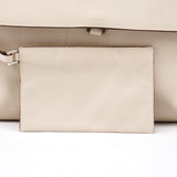1999 Beige Vitello Leather Flap Crossbody Bag