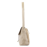 1999 Beige Vitello Leather Flap Crossbody Bag