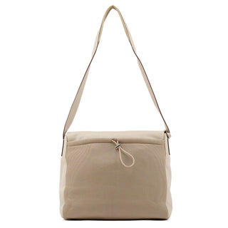 1999 Beige Vitello Leather Flap Crossbody Bag