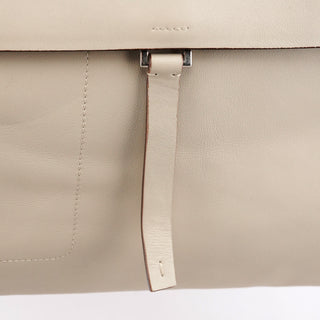1999 Beige Vitello Leather Flap Crossbody Bag
