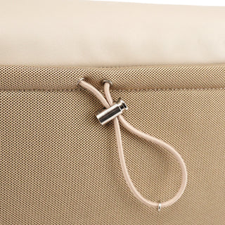 1999 Beige Vitello Leather Flap Crossbody Bag