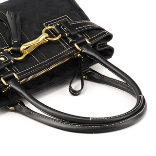 F10507 Black Signature Hamptons Tote Bag