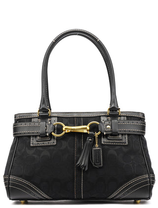 F10507 Black Signature Hamptons Tote Bag