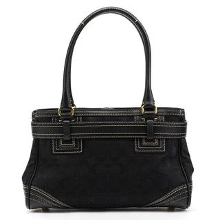 F10507 Black Signature Hamptons Tote Bag