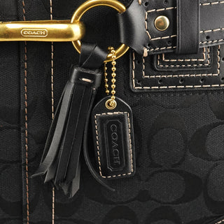 F10507 Black Signature Hamptons Tote Bag