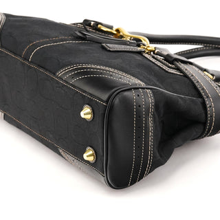 F10507 Black Signature Hamptons Tote Bag