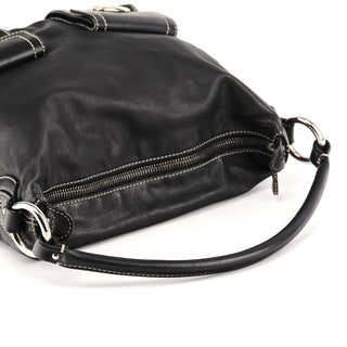 Black Leather Blake Shoulder Bag