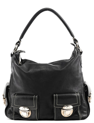 Black Leather Blake Shoulder Bag