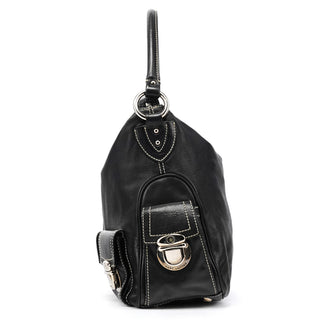 Black Leather Blake Shoulder Bag