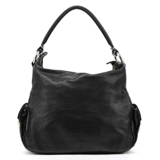 Black Leather Blake Shoulder Bag