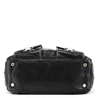 Black Leather Blake Shoulder Bag