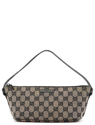 07198 Beige Matte Black GG Boat Pochette