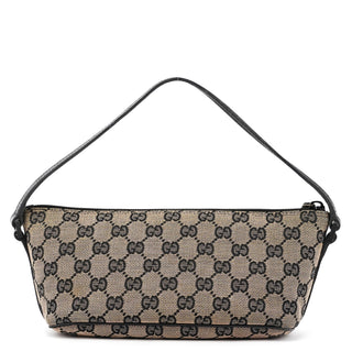 07198 Beige Matte Black GG Boat Pochette