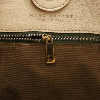 Ivory Quilted Leather Tote Bag