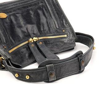 Anthracite Leather Bay Shoulder Bag