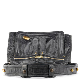 Anthracite Leather Bay Shoulder Bag