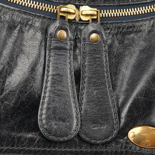 Anthracite Leather Bay Shoulder Bag