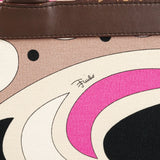 Tote Bag aus mehrfarbigem Canvas in Rosa mit Blumenprint