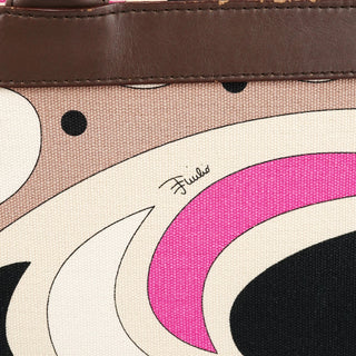 Pink Multicolour Canvas Floral Print Tote Bag