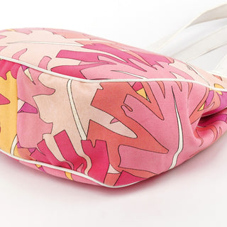 Pink Multicolour Abstract Canvas Tote Bag