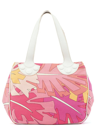 Pink Multicolour Abstract Canvas Tote Bag
