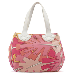 Pink Multicolour Abstract Canvas Tote Bag