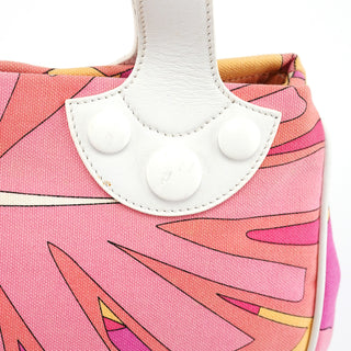 Pink Multicolour Abstract Canvas Tote Bag