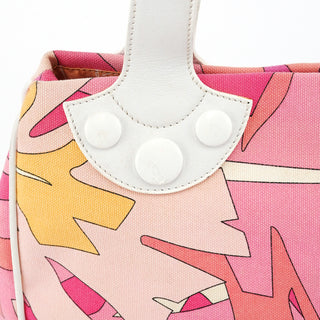 Pink Multicolour Abstract Canvas Tote Bag