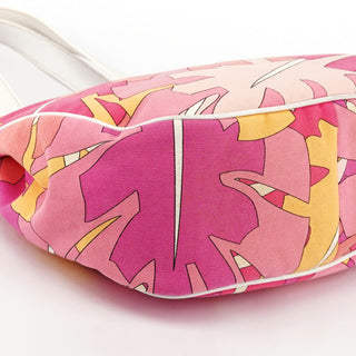 Pink Multicolour Abstract Canvas Tote Bag