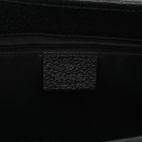 002 1068 Black Leather Jackie Shoulder Bag