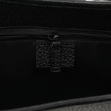 002 1068 Black Leather Jackie Shoulder Bag