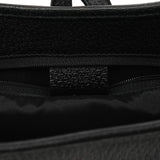 002 1068 Black Leather Jackie Shoulder Bag