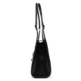 002 1068 Black Leather Jackie Shoulder Bag