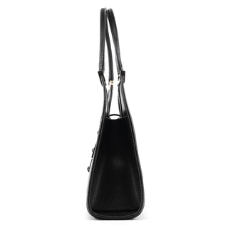 002 1068 Black Leather Jackie Shoulder Bag
