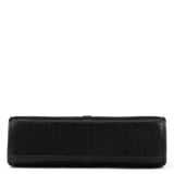 002 1068 Black Leather Jackie Shoulder Bag