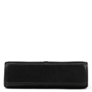 002 1068 Black Leather Jackie Shoulder Bag