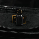 1995 Black Spazzolato Patent Leather Flap Shoulder Bag