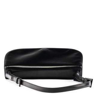 1995 Black Spazzolato Patent Leather Flap Shoulder Bag