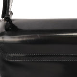 1995 Black Spazzolato Patent Leather Flap Shoulder Bag