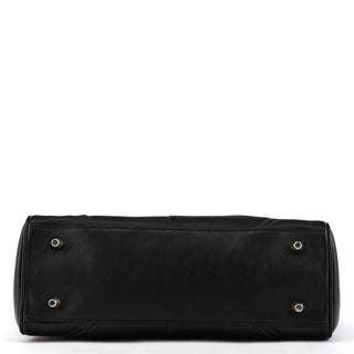 8A70 Black Leather Hamptons Tote Bag