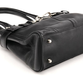 8A70 Black Leather Hamptons Tote Bag