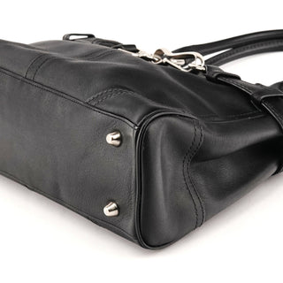 8A70 Black Leather Hamptons Tote Bag
