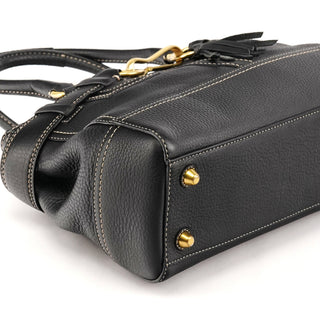 F10212 Black Pebbled Leather Hamptons Tote Bag