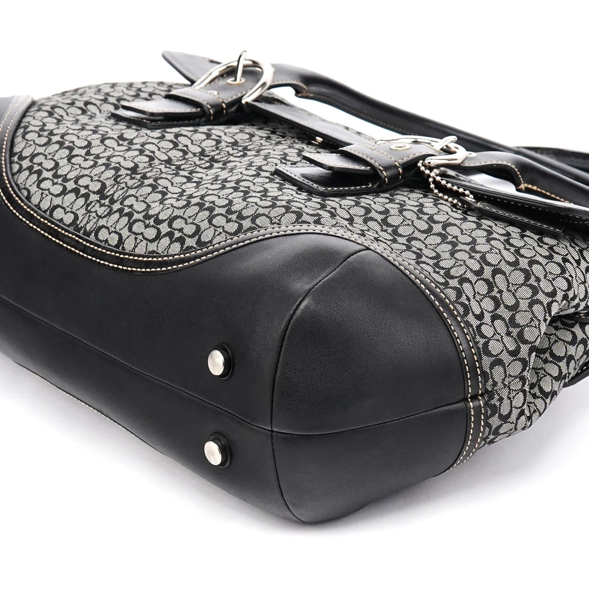 Coach 7080 Grey Black Signature Soho Tote Bag