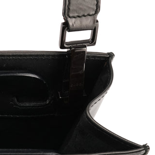 001 1434 Anthracite Leather Square 2-Way Tote Bag