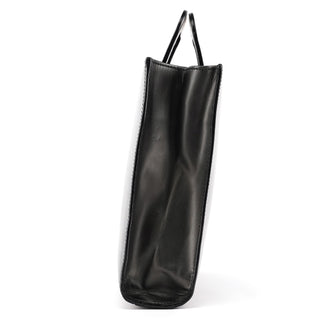 001 1434 Anthracite Leather Square 2-Way Tote Bag