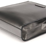 001 1434 Sac cabas carré deux portés en cuir anthracite