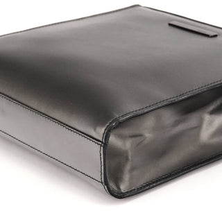 001 1434 Anthracite Leather Square 2-Way Tote Bag